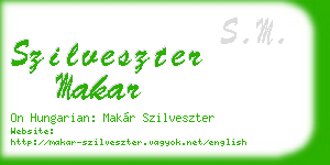 szilveszter makar business card